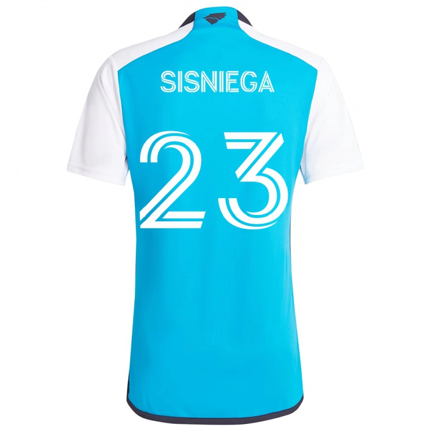 Danxen Kvinnor Pablo Sisniega #23 Himmelsblå Vit Hemmatröja Matchtröjor 2025/26 Tröjor T-Tröja