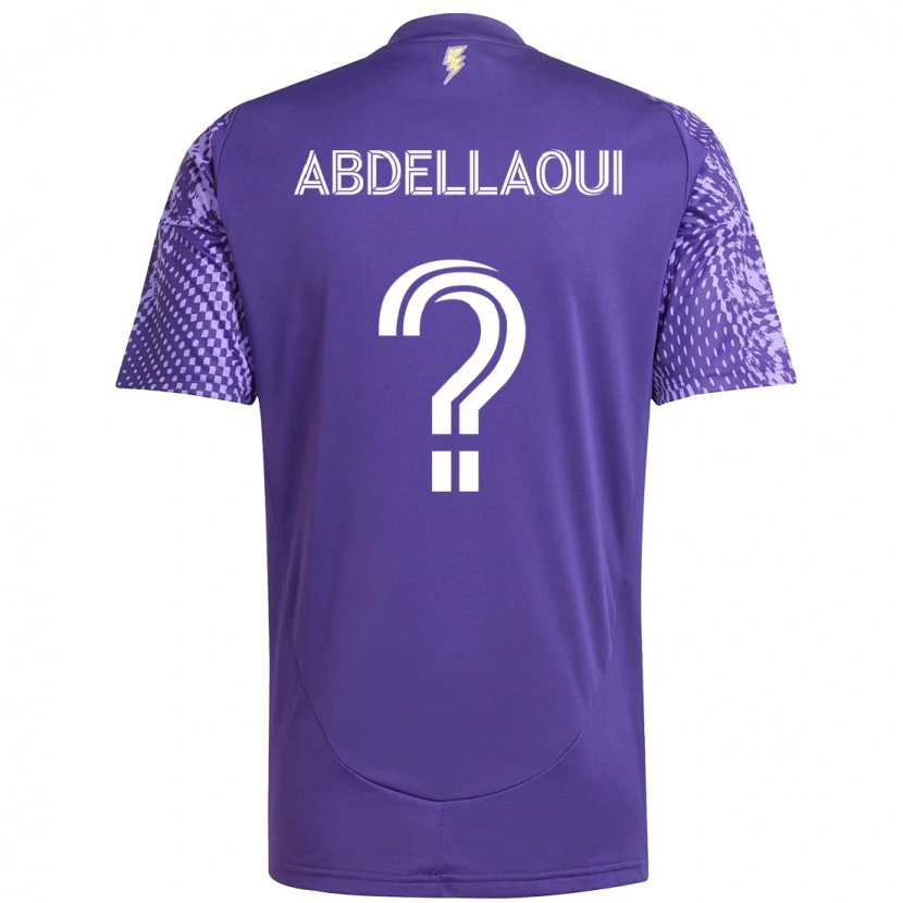 Danxen Kvinnor Noham Abdellaoui #0 Lila Vit Hemmatröja Matchtröjor 2025/26 Tröjor T-Tröja