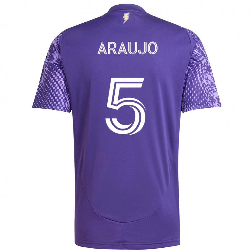 Danxen Kvinnor César Araújo #5 Lila Vit Hemmatröja Matchtröjor 2025/26 Tröjor T-Tröja