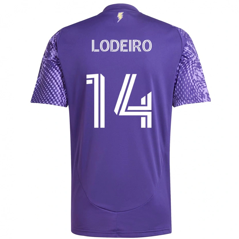 Danxen Kvinnor Nicolás Lodeiro #14 Lila Vit Hemmatröja Matchtröjor 2025/26 Tröjor T-Tröja