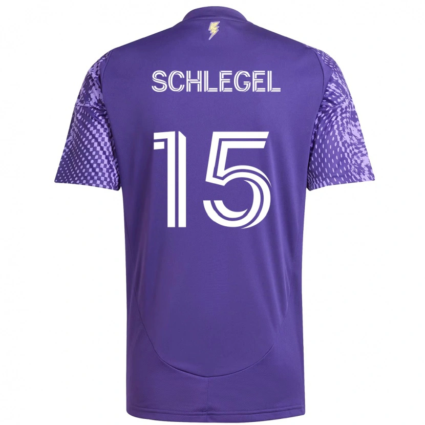 Danxen Kvinnor Rodrigo Schlegel #15 Lila Vit Hemmatröja Matchtröjor 2025/26 Tröjor T-Tröja