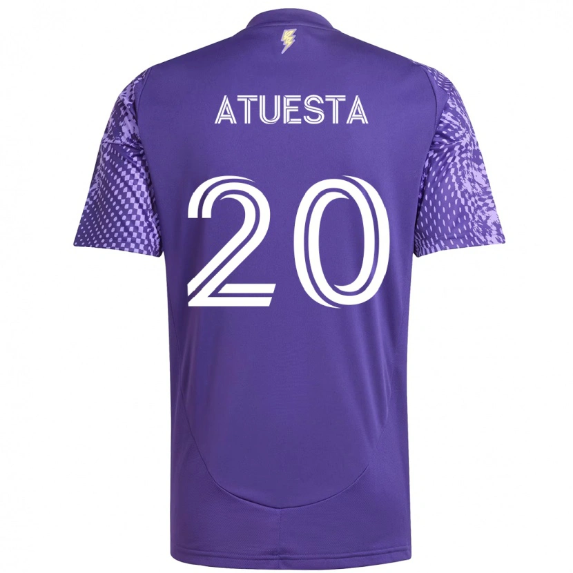 Danxen Kvinnor Eduard Atuesta #20 Lila Vit Hemmatröja Matchtröjor 2025/26 Tröjor T-Tröja