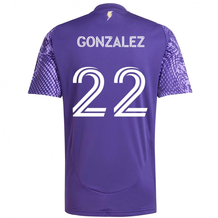 Danxen Kvinnor Gastón González #22 Lila Vit Hemmatröja Matchtröjor 2025/26 Tröjor T-Tröja