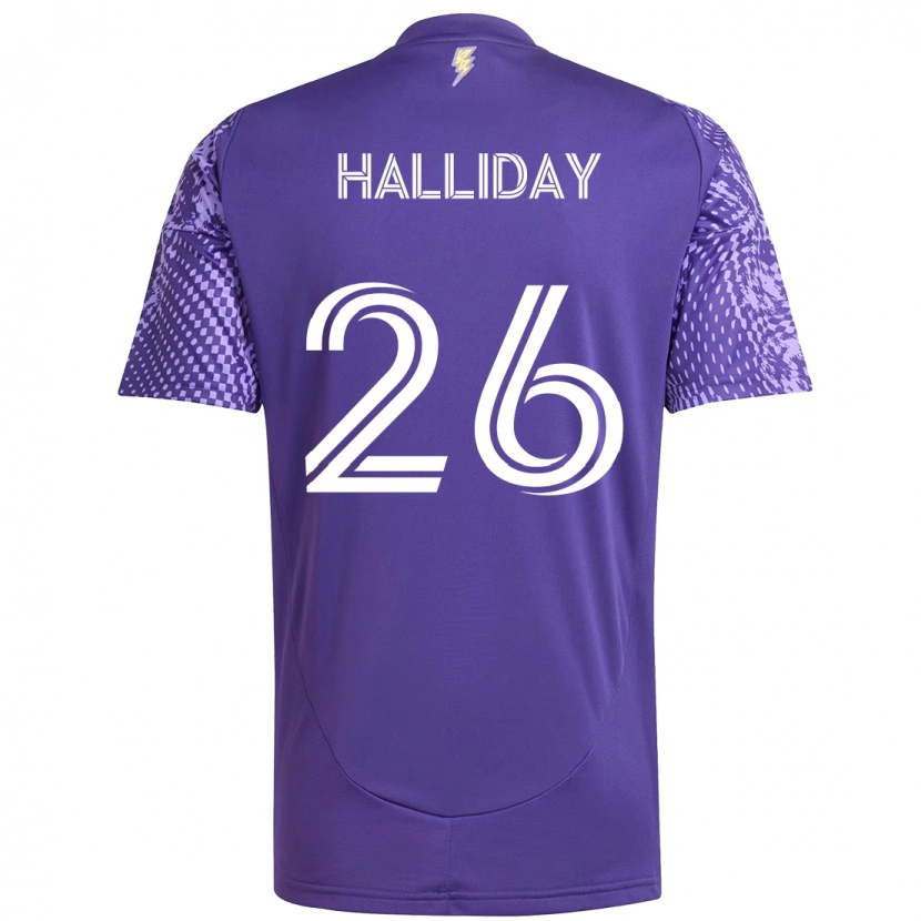 Danxen Kvinnor Michael Halliday #26 Lila Vit Hemmatröja Matchtröjor 2025/26 Tröjor T-Tröja