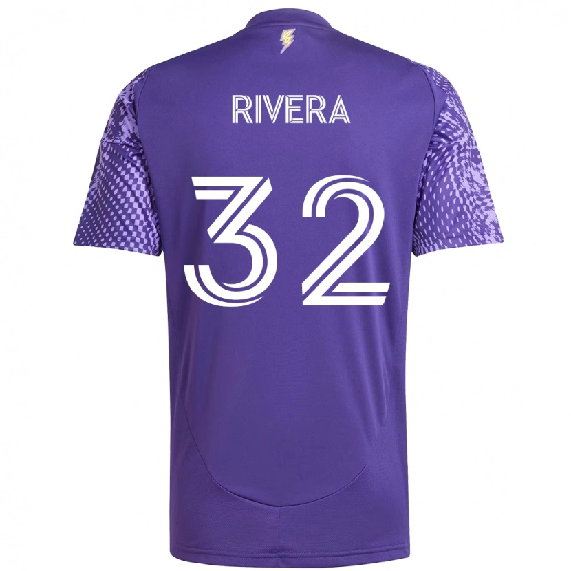 Danxen Kvinnor Wilfredo Rivera #32 Lila Vit Hemmatröja Matchtröjor 2025/26 Tröjor T-Tröja