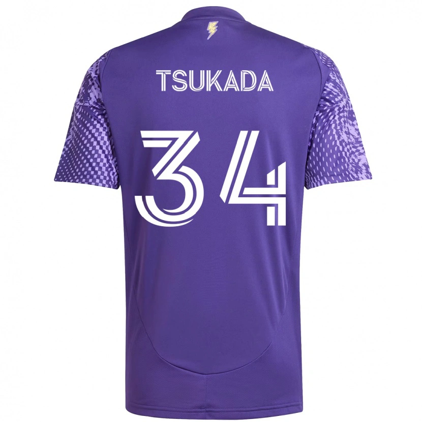 Danxen Kvinnor Yutaro Tsukada #34 Lila Vit Hemmatröja Matchtröjor 2025/26 Tröjor T-Tröja