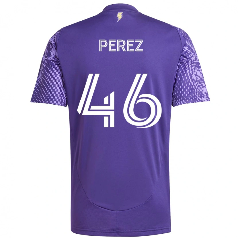 Danxen Kvinnor Franco Pérez #46 Lila Vit Hemmatröja Matchtröjor 2025/26 Tröjor T-Tröja