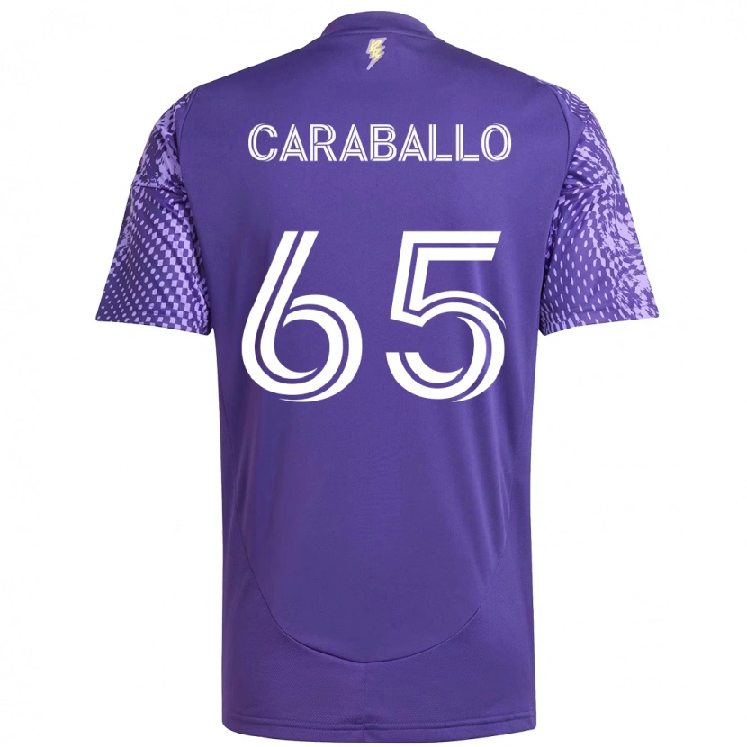 Danxen Kvinnor Gustavo Caraballo #65 Lila Vit Hemmatröja Matchtröjor 2025/26 Tröjor T-Tröja