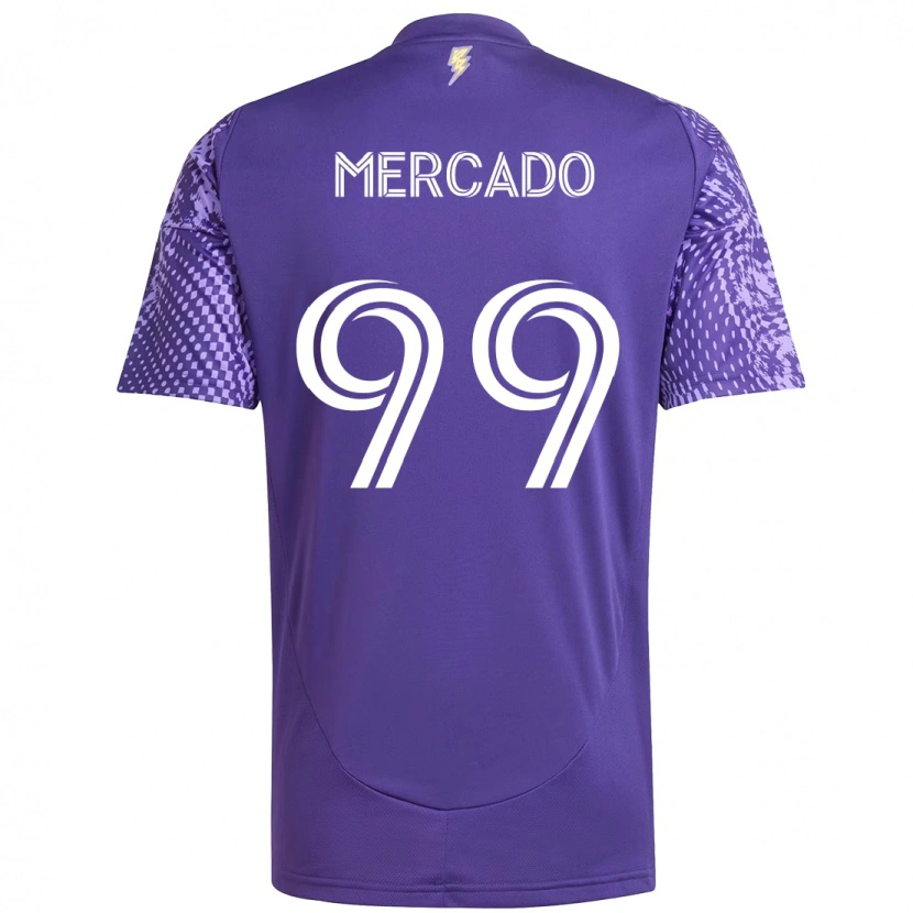Danxen Kvinnor Carlos Mercado #99 Lila Vit Hemmatröja Matchtröjor 2025/26 Tröjor T-Tröja