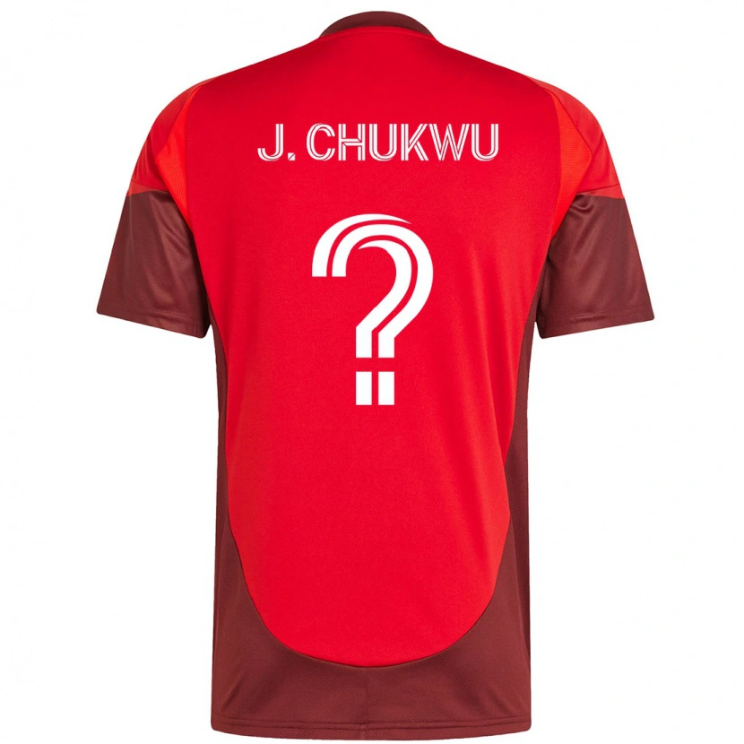 Danxen Kvinnor Joses Chukwu #0 Röd Vit Hemmatröja Matchtröjor 2025/26 Tröjor T-Tröja