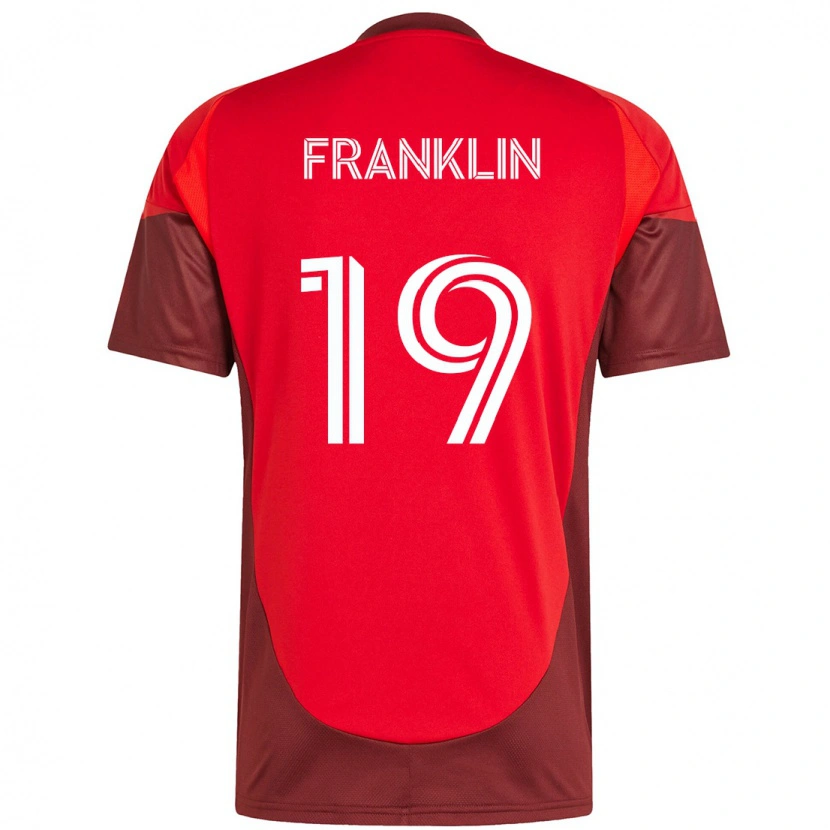 Danxen Kvinnor Kobe Franklin #19 Röd Vit Hemmatröja Matchtröjor 2025/26 Tröjor T-Tröja