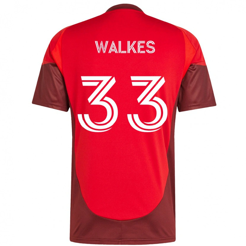 Danxen Kvinnor Reshaun Walkes #33 Röd Vit Hemmatröja Matchtröjor 2025/26 Tröjor T-Tröja