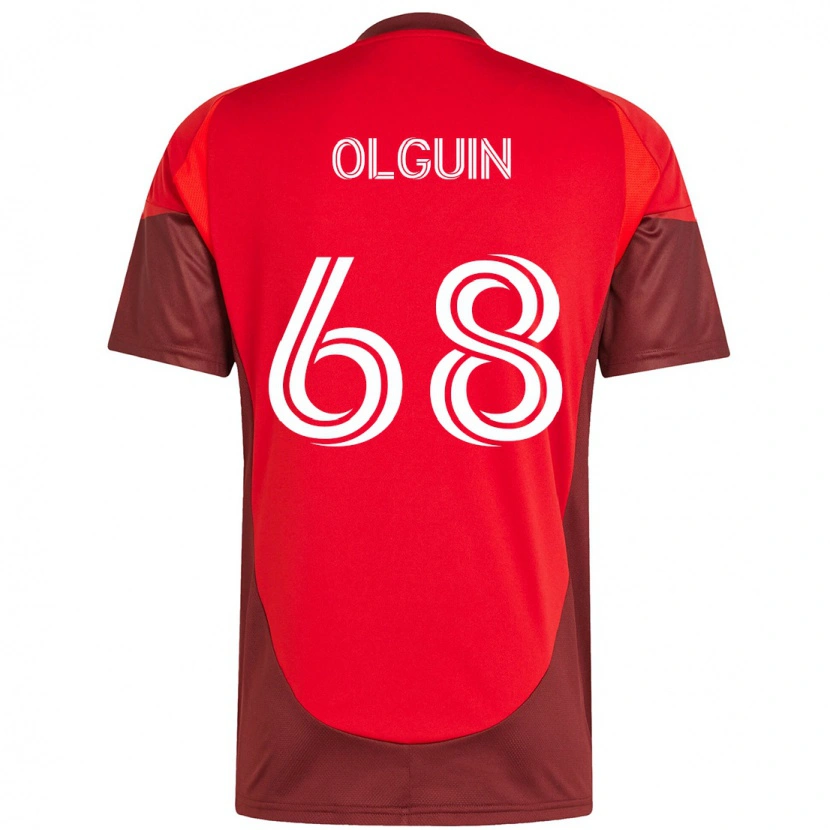 Danxen Kvinnor Lucas Olguin #68 Röd Vit Hemmatröja Matchtröjor 2025/26 Tröjor T-Tröja