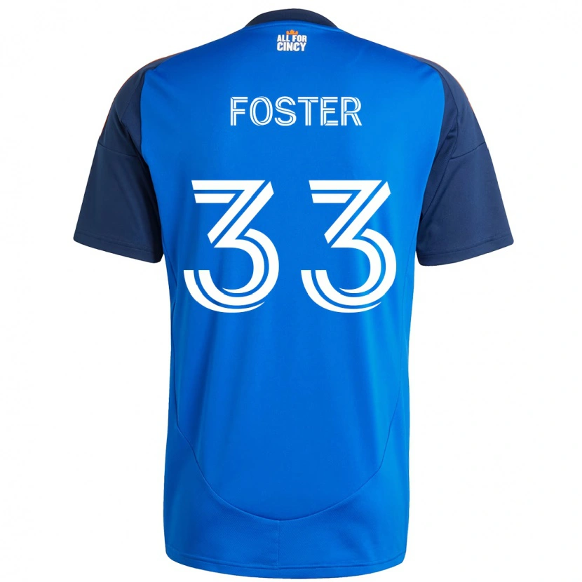Danxen Kvinnor Isaiah Foster #33 Mörkblå Orange Hemmatröja Matchtröjor 2025/26 Tröjor T-Tröja