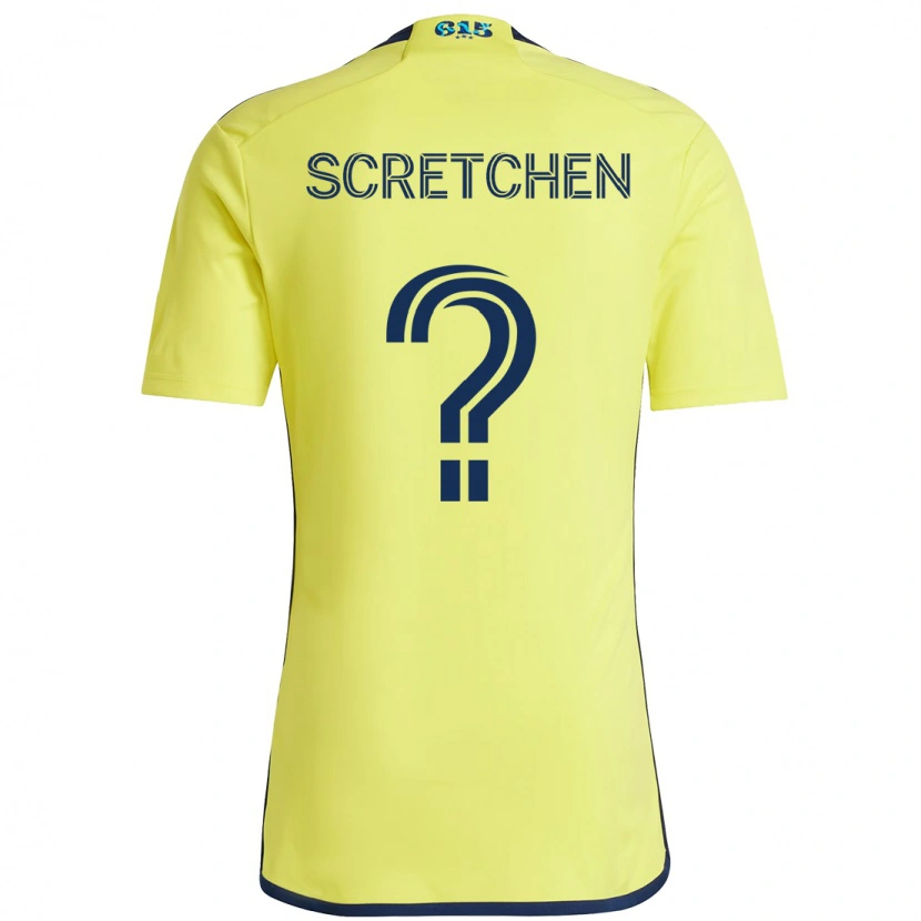 Danxen Kvinnor Cannon Scretchen #0 Gul Marinblå Hemmatröja Matchtröjor 2025/26 Tröjor T-Tröja