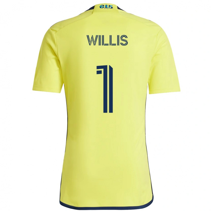 Danxen Kvinnor Joe Willis #1 Gul Marinblå Hemmatröja Matchtröjor 2025/26 Tröjor T-Tröja