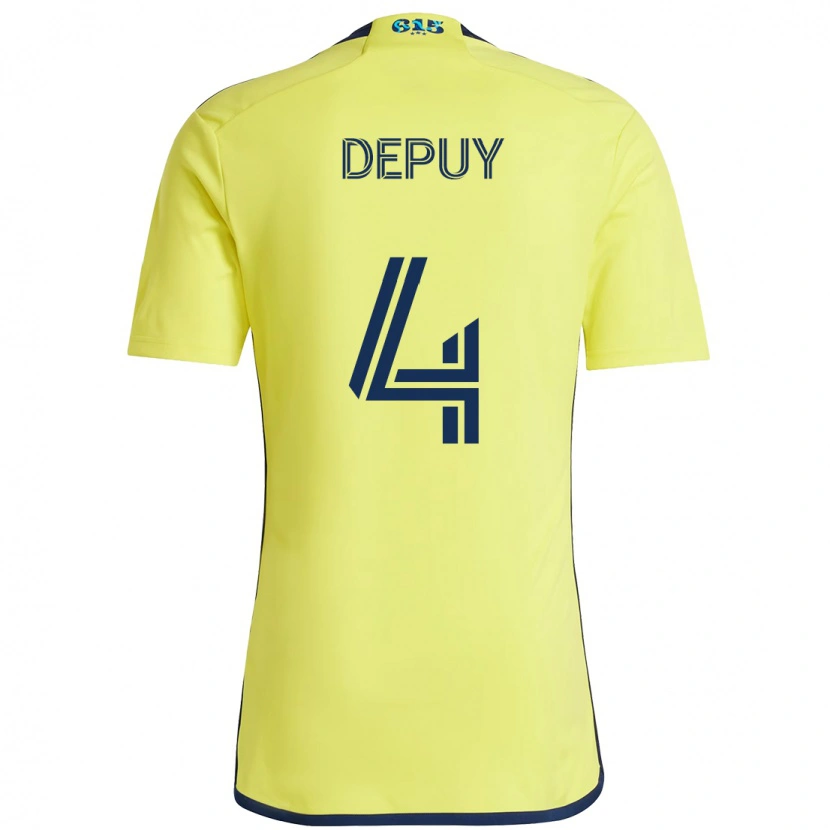 Danxen Kvinnor Nick Depuy #4 Gul Marinblå Hemmatröja Matchtröjor 2025/26 Tröjor T-Tröja