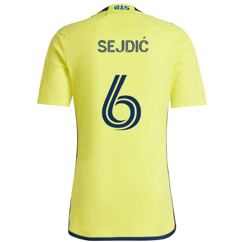 Danxen Kvinnor Amar Sejdić #6 Gul Marinblå Hemmatröja Matchtröjor 2025/26 Tröjor T-Tröja