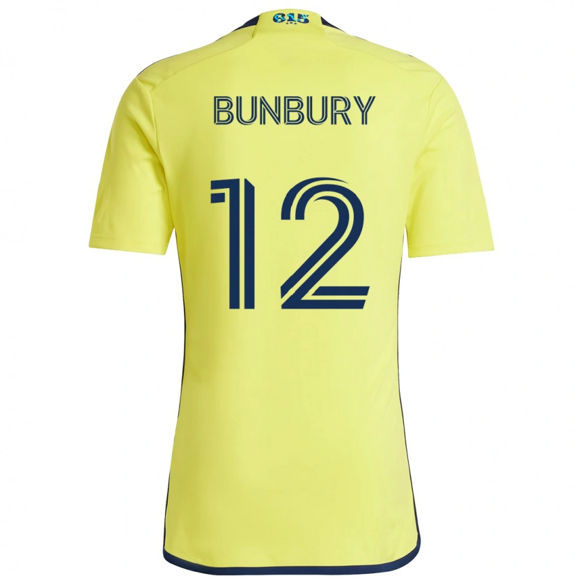 Danxen Kvinnor Teal Bunbury #12 Gul Marinblå Hemmatröja Matchtröjor 2025/26 Tröjor T-Tröja