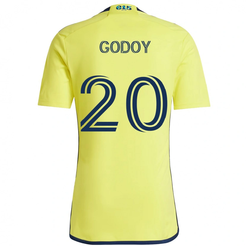 Danxen Kvinnor Aníbal Godoy #20 Gul Marinblå Hemmatröja Matchtröjor 2025/26 Tröjor T-Tröja