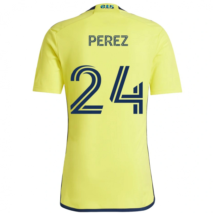 Danxen Kvinnor Jonathan Pérez #24 Gul Marinblå Hemmatröja Matchtröjor 2025/26 Tröjor T-Tröja