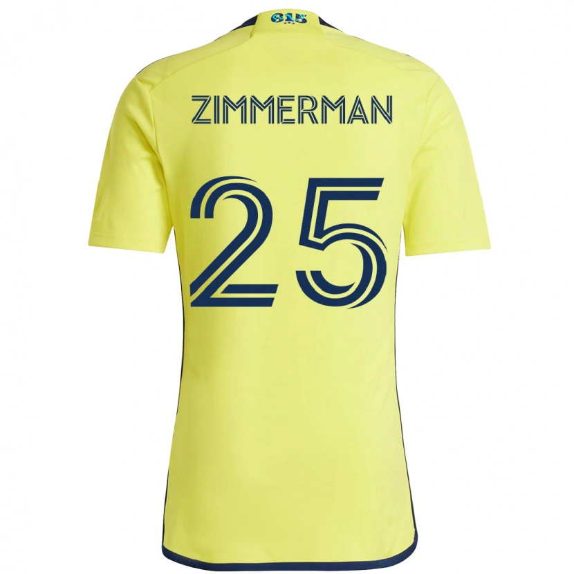 Danxen Kvinnor Walker Zimmerman #25 Gul Marinblå Hemmatröja Matchtröjor 2025/26 Tröjor T-Tröja