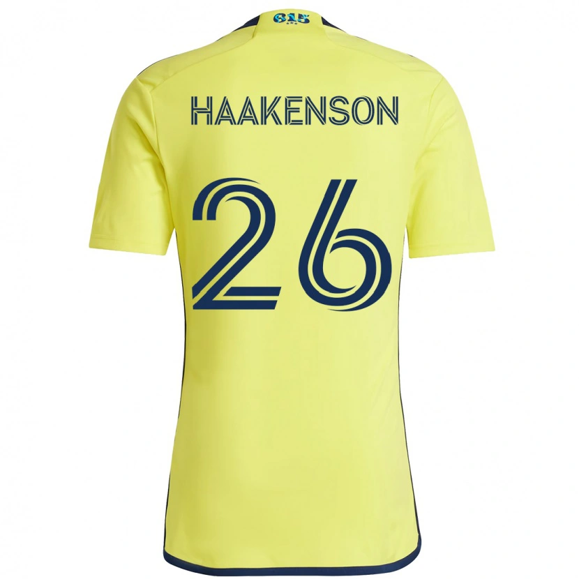 Danxen Kvinnor Luke Haakenson #26 Gul Marinblå Hemmatröja Matchtröjor 2025/26 Tröjor T-Tröja
