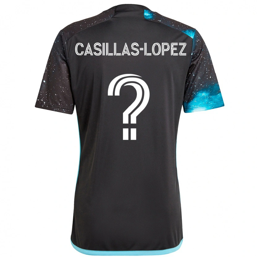 Danxen Kvinnor Carlos Casillas-Lopez #0 Svart Blå Hemmatröja Matchtröjor 2025/26 Tröjor T-Tröja