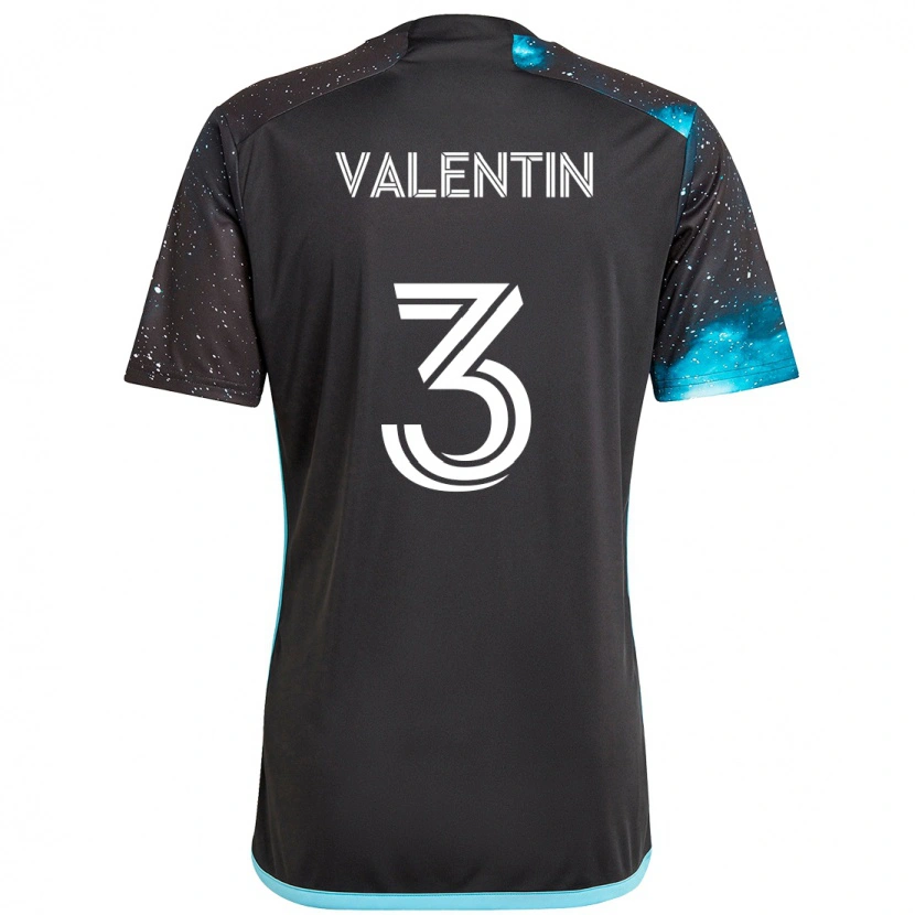 Danxen Kvinnor Zarek Valentin #3 Svart Blå Hemmatröja Matchtröjor 2025/26 Tröjor T-Tröja