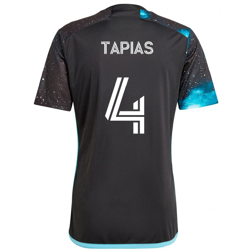 Danxen Kvinnor Miguel Tapias #4 Svart Blå Hemmatröja Matchtröjor 2025/26 Tröjor T-Tröja
