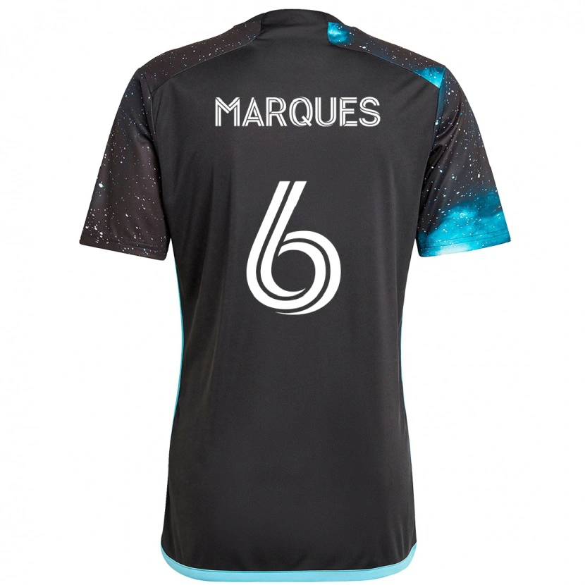 Danxen Kvinnor Mikael Marqués #6 Svart Blå Hemmatröja Matchtröjor 2025/26 Tröjor T-Tröja