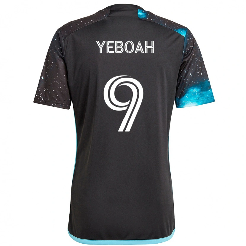 Danxen Kvinnor Kelvin Yeboah #9 Svart Blå Hemmatröja Matchtröjor 2025/26 Tröjor T-Tröja