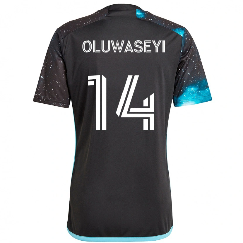 Danxen Kvinnor Tani Oluwaseyi #14 Svart Blå Hemmatröja Matchtröjor 2025/26 Tröjor T-Tröja