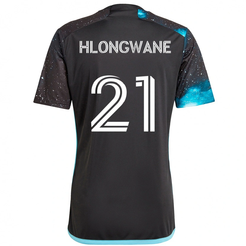 Danxen Kvinnor Bongokuhle Hlongwane #21 Svart Blå Hemmatröja Matchtröjor 2025/26 Tröjor T-Tröja
