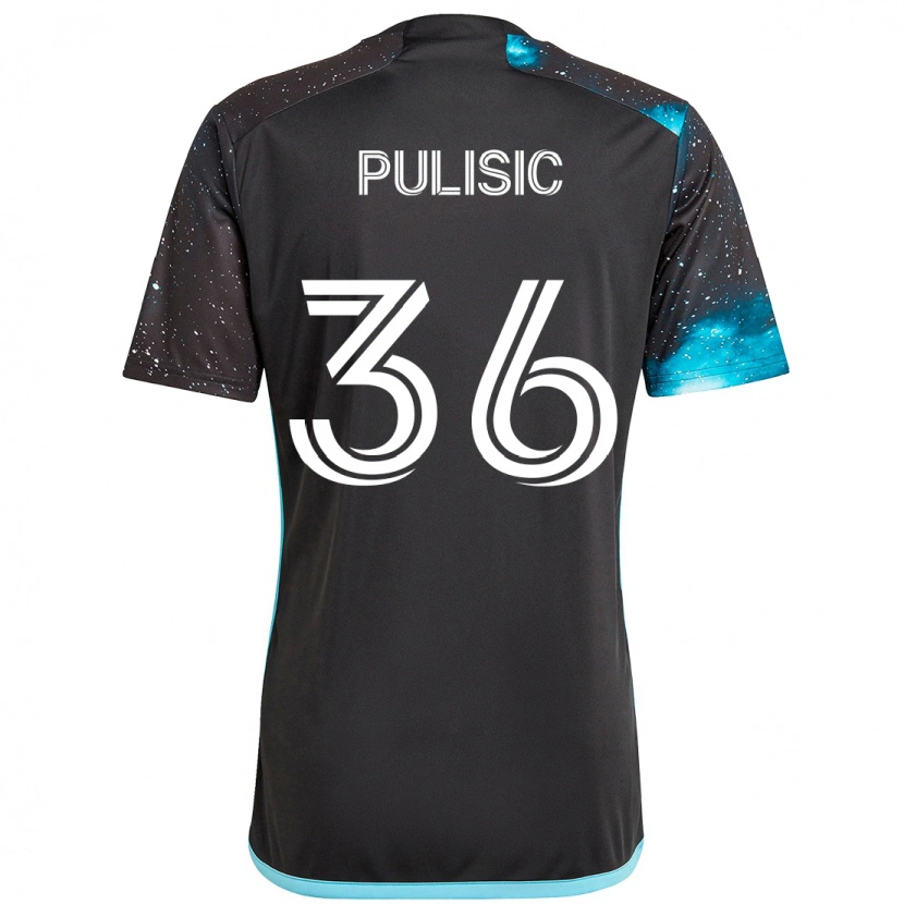 Danxen Kvinnor Will Pulisic #36 Svart Blå Hemmatröja Matchtröjor 2025/26 Tröjor T-Tröja