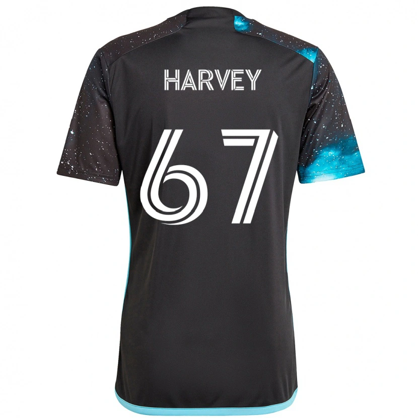 Danxen Kvinnor Carlos Harvey #67 Svart Blå Hemmatröja Matchtröjor 2025/26 Tröjor T-Tröja
