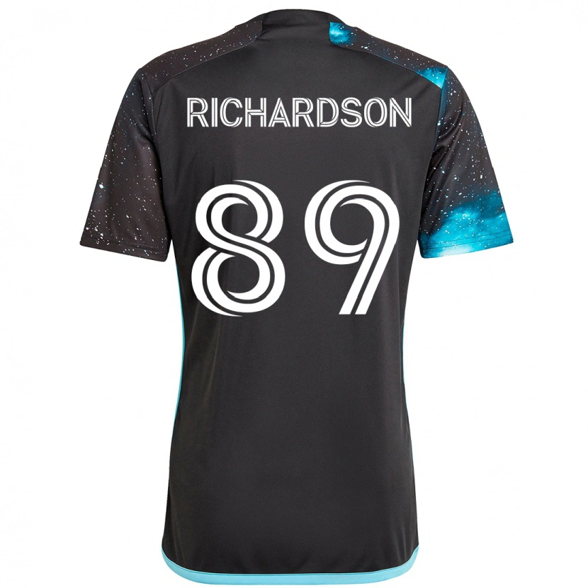 Danxen Kvinnor Nick Richardson #89 Svart Blå Hemmatröja Matchtröjor 2025/26 Tröjor T-Tröja