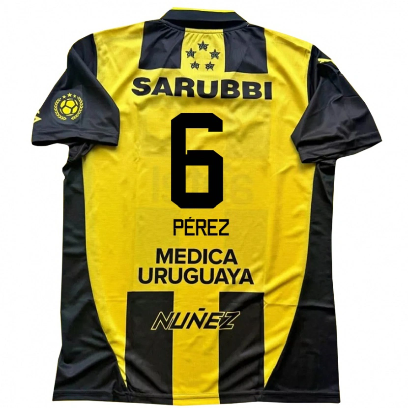 Danxen Kvinnor Rodrigo Pérez #6 Gul Svart Hemmatröja Matchtröjor 2025/26 Tröjor T-Tröja