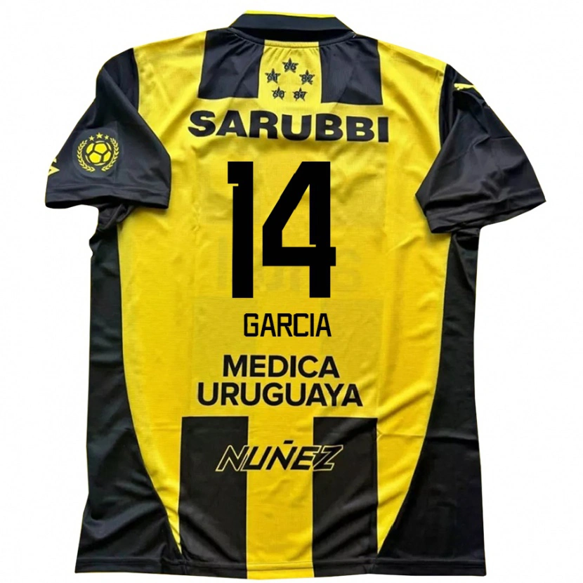 Danxen Kvinnor Damián García #14 Gul Svart Hemmatröja Matchtröjor 2025/26 Tröjor T-Tröja