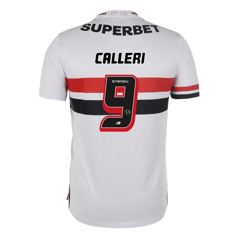 Danxen Kvinnor Jonathan Calleri #9 Röd Svart Vit Hemmatröja Matchtröjor 2025/26 Tröjor T-Tröja