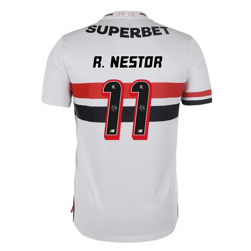 Danxen Kvinnor Rodrigo Nestor #11 Röd Svart Vit Hemmatröja Matchtröjor 2025/26 Tröjor T-Tröja