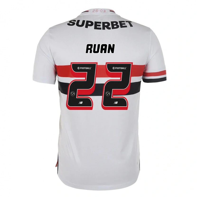 Danxen Kvinnor Ruan #22 Röd Svart Vit Hemmatröja Matchtröjor 2025/26 Tröjor T-Tröja