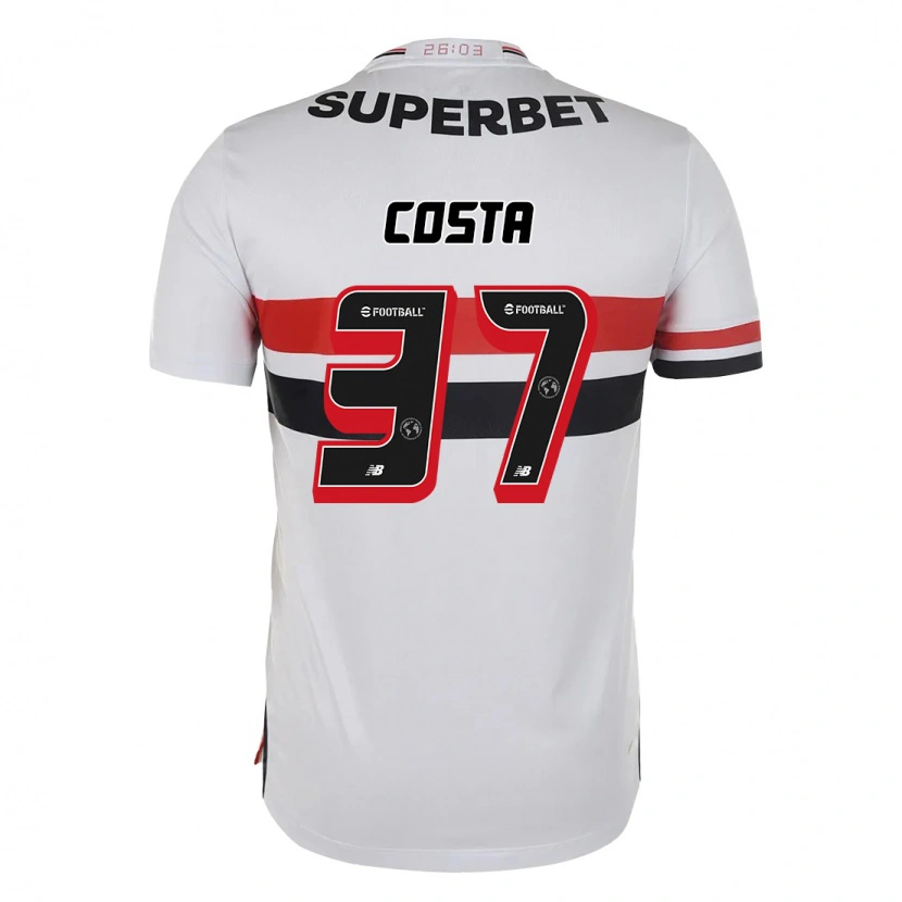 Danxen Kvinnor Talles Costa #37 Röd Svart Vit Hemmatröja Matchtröjor 2025/26 Tröjor T-Tröja