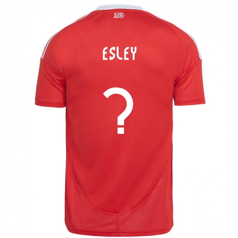 Danxen Kvinnor Esley #0 Röd Vit Hemmatröja Matchtröjor 2025/26 Tröjor T-Tröja