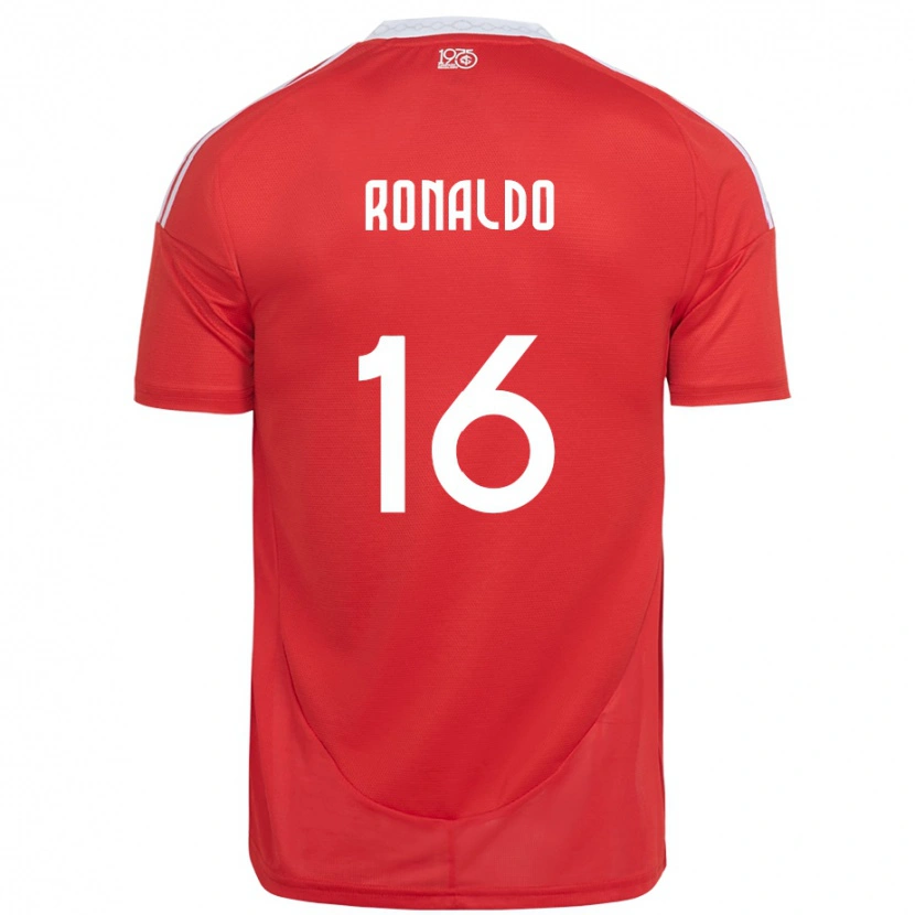 Danxen Kvinnor Ronaldo #16 Röd Vit Hemmatröja Matchtröjor 2025/26 Tröjor T-Tröja