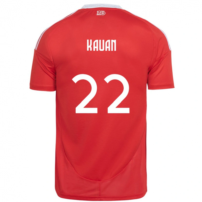 Danxen Kvinnor Kauan #22 Röd Vit Hemmatröja Matchtröjor 2025/26 Tröjor T-Tröja