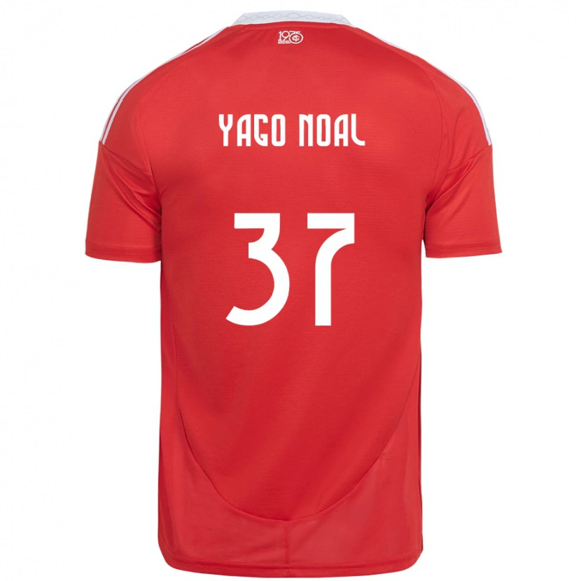 Danxen Kvinnor Yago Noal #37 Röd Vit Hemmatröja Matchtröjor 2025/26 Tröjor T-Tröja