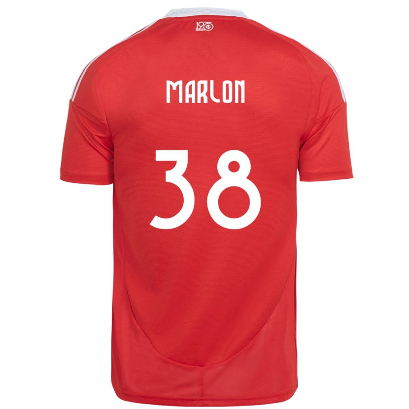 Danxen Kvinnor Marlon #38 Röd Vit Hemmatröja Matchtröjor 2025/26 Tröjor T-Tröja