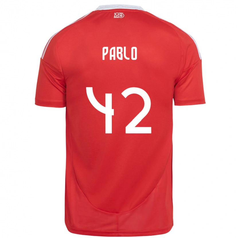 Danxen Kvinnor Pablo #42 Röd Vit Hemmatröja Matchtröjor 2025/26 Tröjor T-Tröja