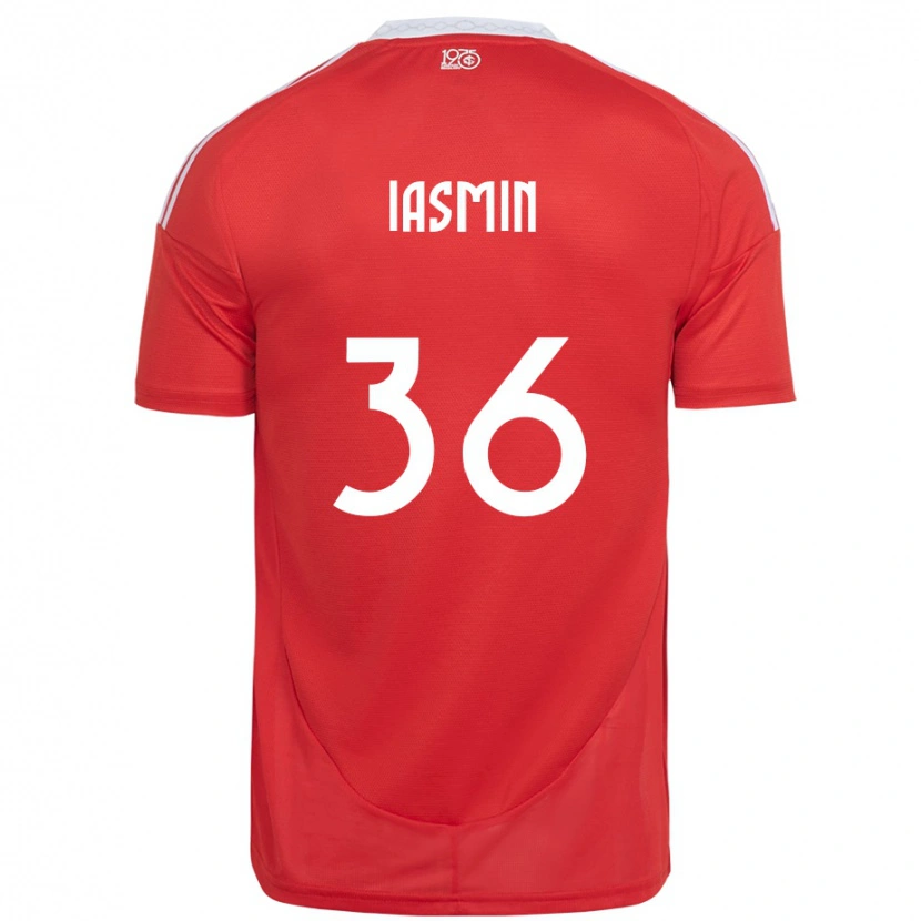 Danxen Kvinnor Iasmin #36 Röd Vit Hemmatröja Matchtröjor 2025/26 Tröjor T-Tröja